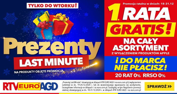 Prezenty Last Minute z Euro RTV AGD!