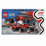LEGO City F1 Pit stop i mechanicy z bolidem Ferrari (60443)